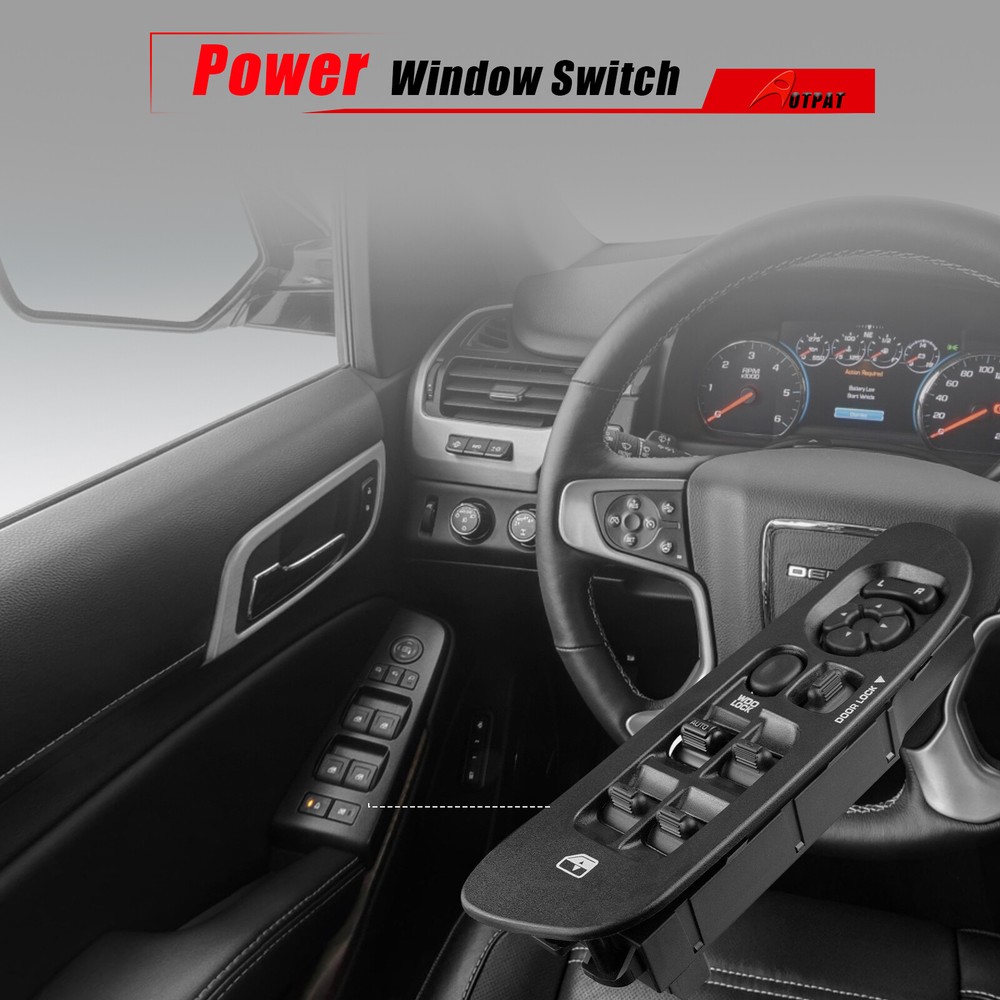 Front Driver Power Window Switch with Bezel for 02-08 Dodge Ram 1500 2500 3500