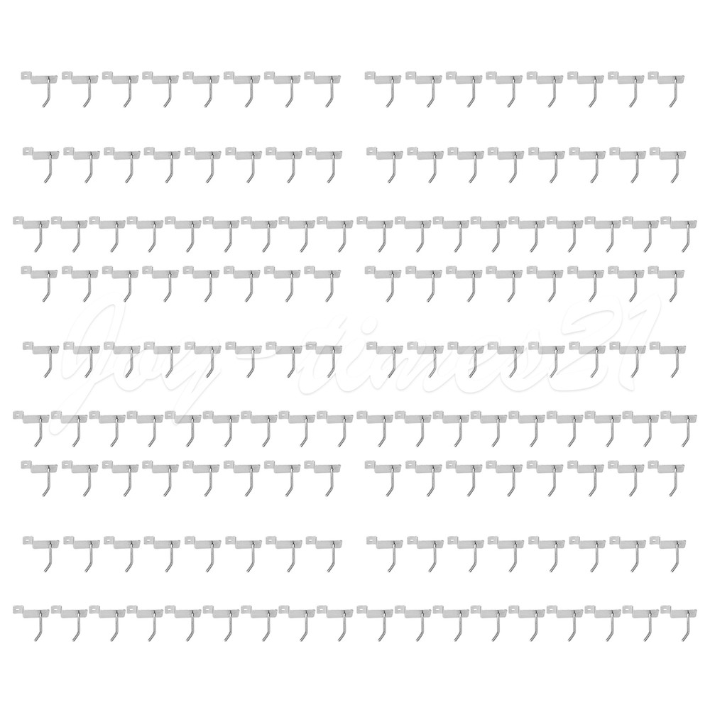150 Pcs Slatwall Single Hook Pin Display Fitting Prong Hanger 4x50mm