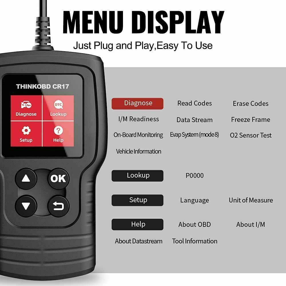 OBD Code Reader Automotive OBD2 Scanner Car Check Engine Fault Diagnostic Tool