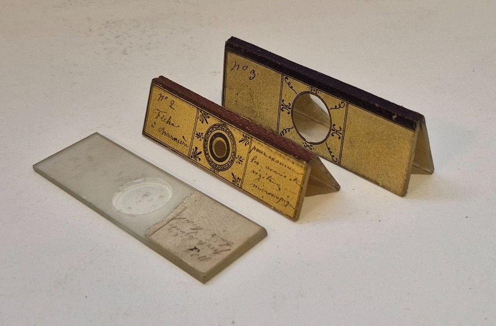 Three stage accessories liquid-holders & two unusual folding liveboxes, c. 1860