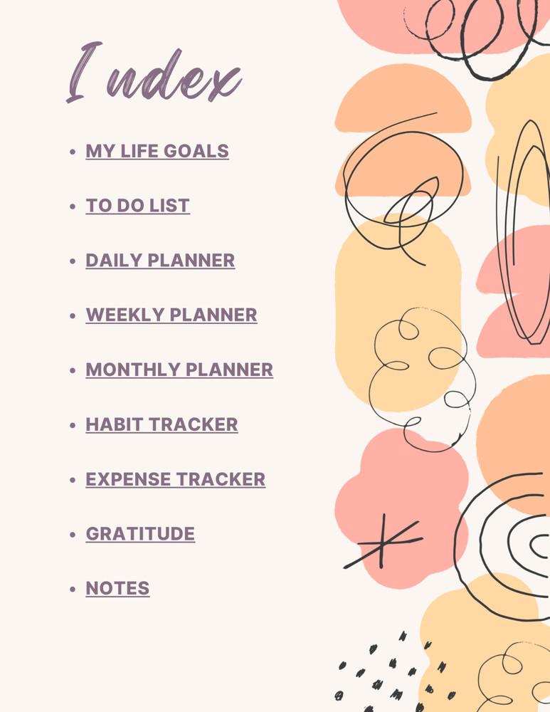 Digital Daily Planner PDF | Minimal Life Organizer & Goal Planner