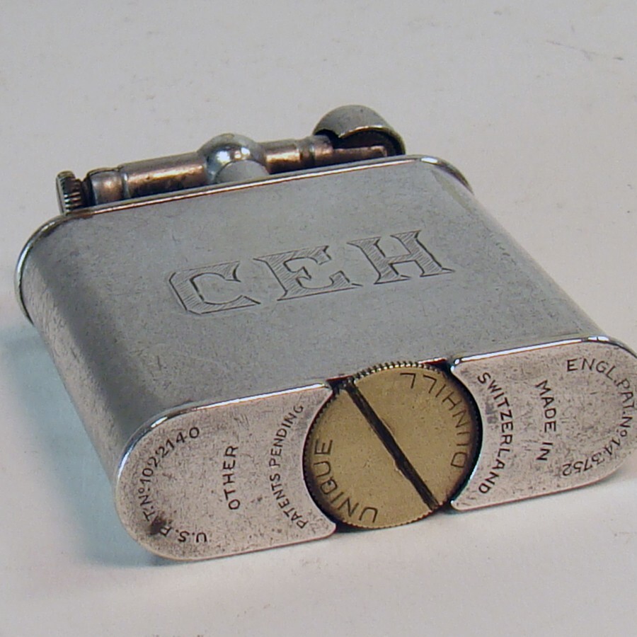 Dunhill Silver Plated Lift-arm Table Lighter