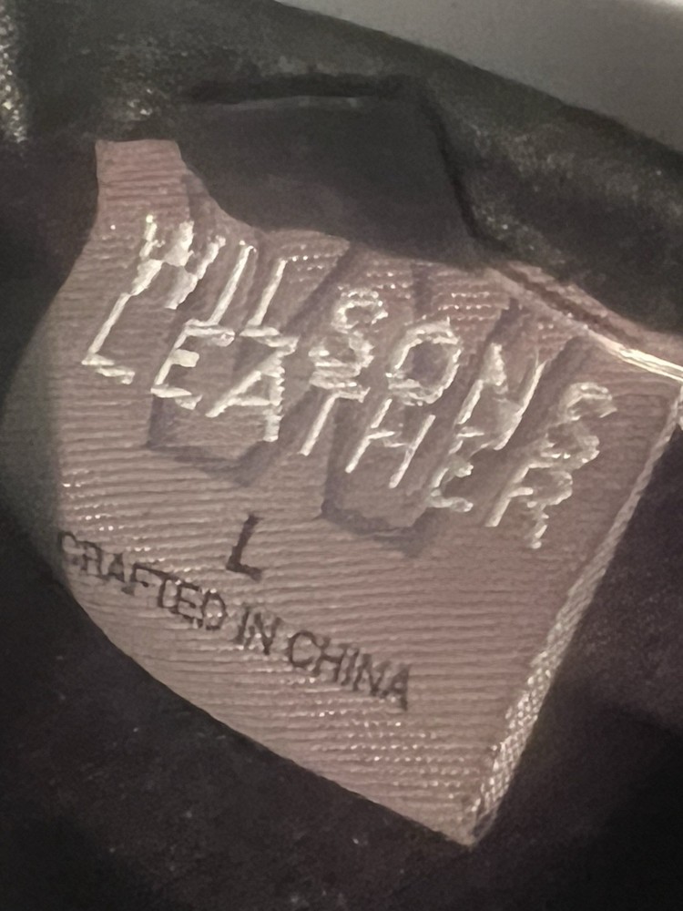 Wilson Leather Black Leather Gloves L Thinsulate Lined