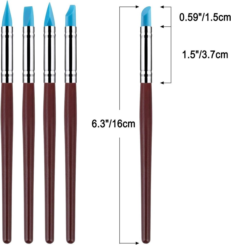 10Pcs Silicone Clay Sculpting Tool, Modeling Dotting Tool& Pottery Craft use ...