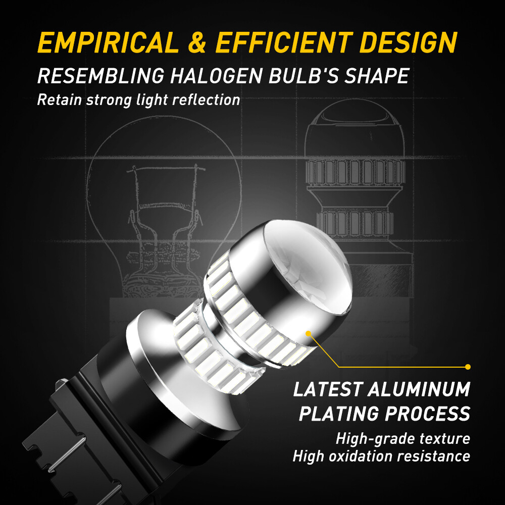 4pcs AUXITO LED Brake Stop Tail Light Bulbs 3157 3057 3357 3156 Red Turn Signal