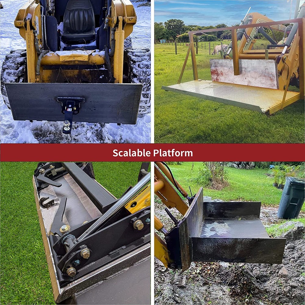 1/2" Skid Steer Attachment Plate Universal Quick Attach Mount Plate Steel