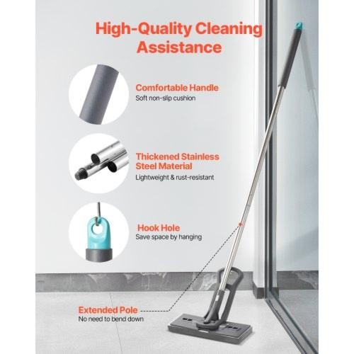 Sponge Mop HighDensity PU Sponge Mop with 1 Pcs Sponge Mop Replacement