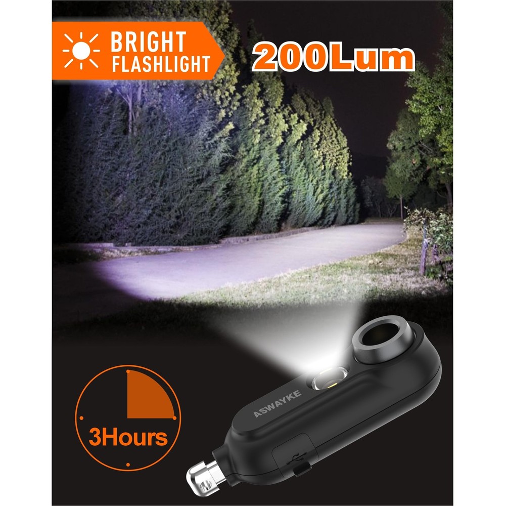 125dB Rechargeable Bear Horn,IPX5 Waterproof & LED Flashlight Bear Deterrent Dev