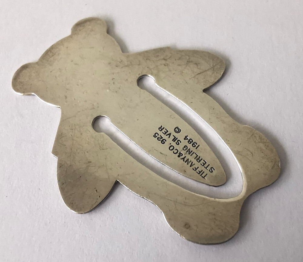 Tiffany & Co Solid Silver Teddy Bear Bookmark