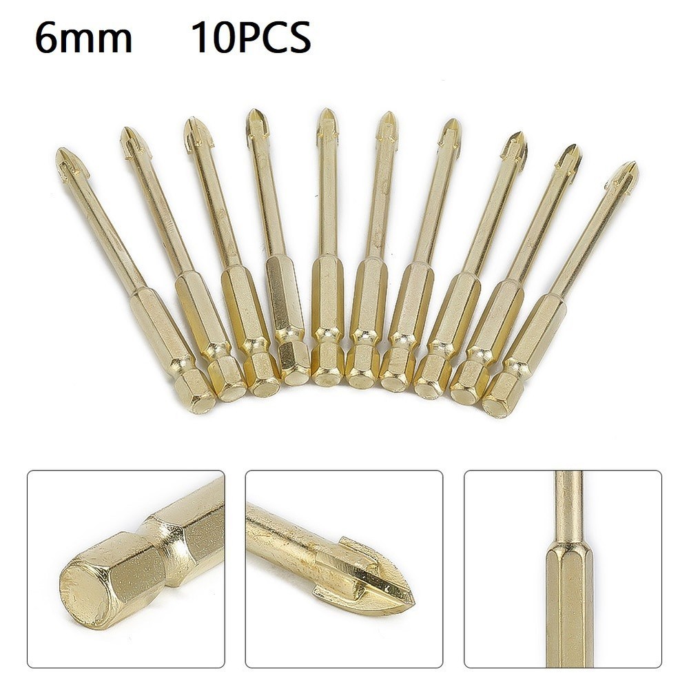 10pcs Tile Drill Bits Set Tools For Glass Granite High Quality Multi-Material