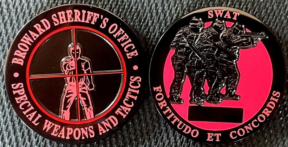 BSO - Broward Sheriff's Office SWAT - FirstGEN 1.5in BCAM challenge coin