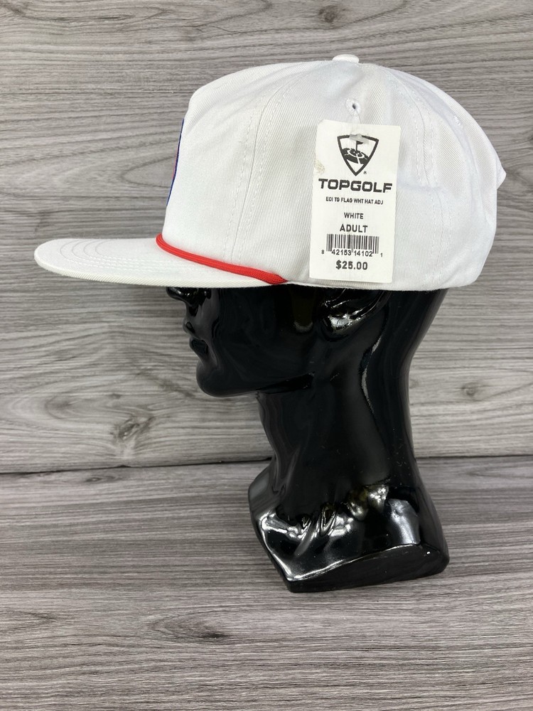 Top Golf Hat Cap white w/ red rope NWT