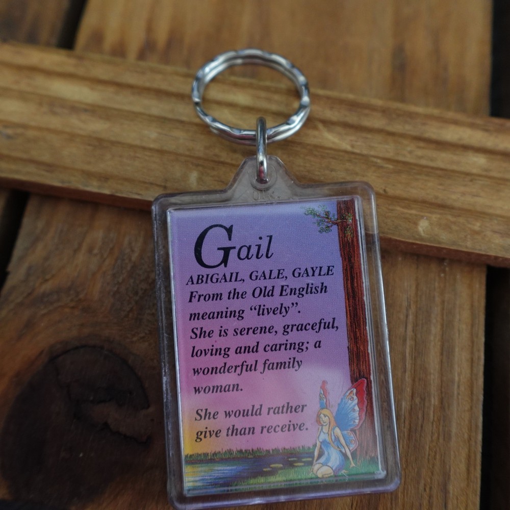 Gail Personalized Keychain Plastic Novelty Name Definition Meaning Gift