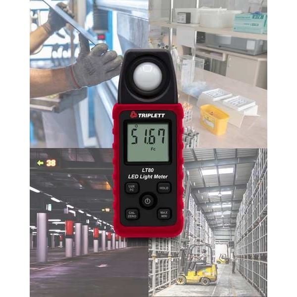 Triplett Lt80 Lightmeter, +/-3%Light Acc", Fullsize,