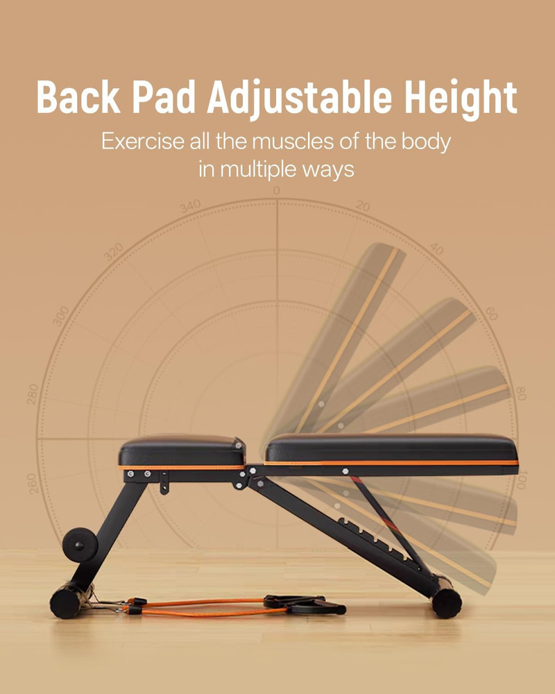 Adjustable Weight Bench,Adjustable Weight Bench, Multi-Functional Foldable Worko