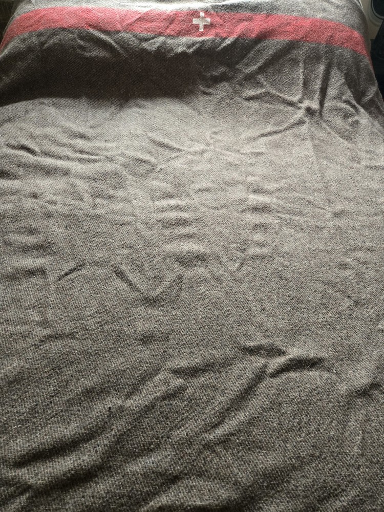 Swiss Army Wool Blanket 57”X 80”.