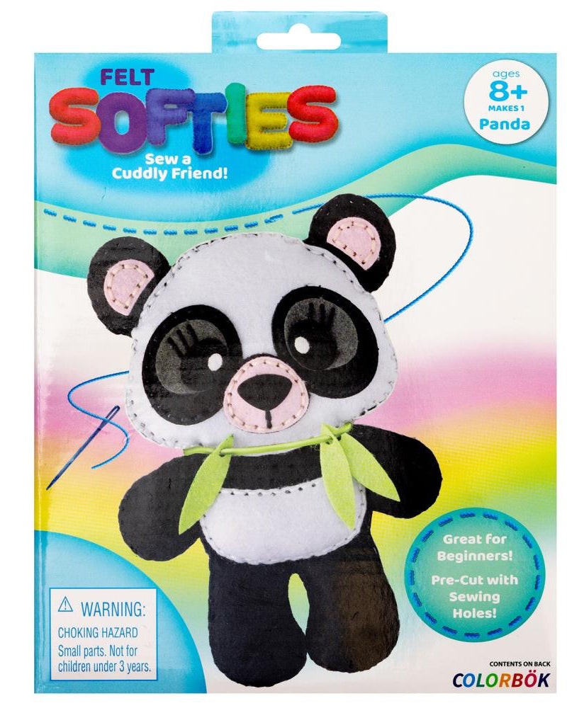 DMG DIY Panda Bear Kids Beginner Felt Softies Kit