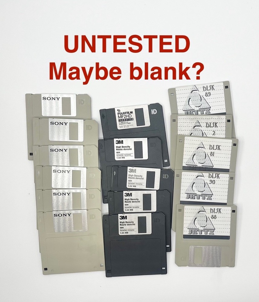 Fellowes Disc Storage With 3.5 Floppy Discs Untested VTG