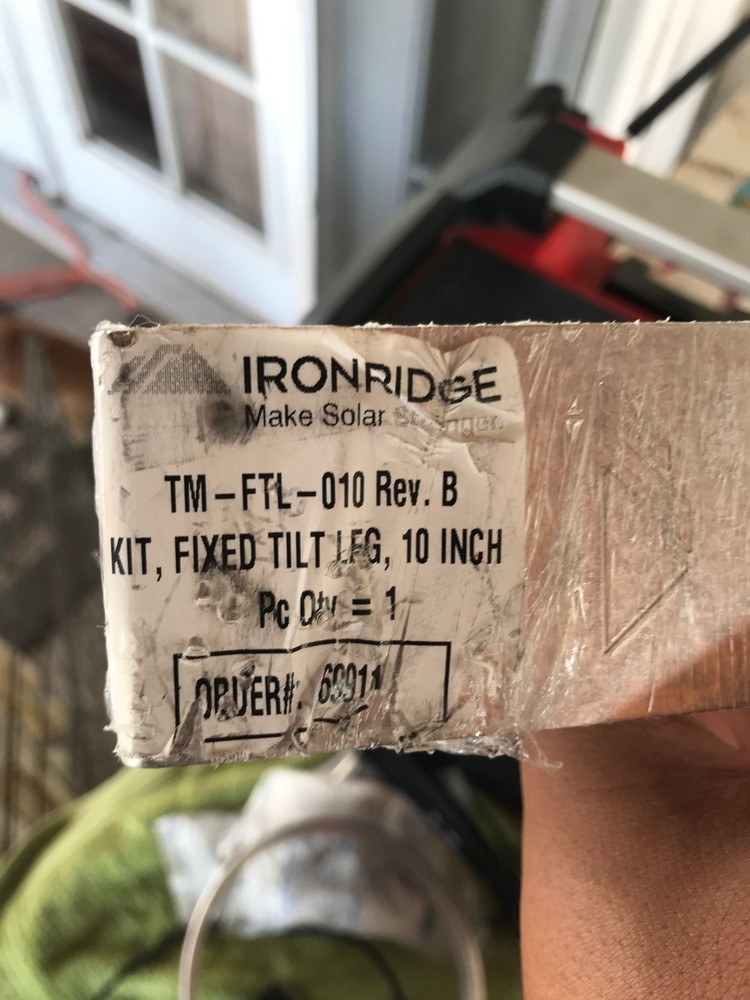 Ironridge Solar Fixed Tilt leg 10" (2) Pack