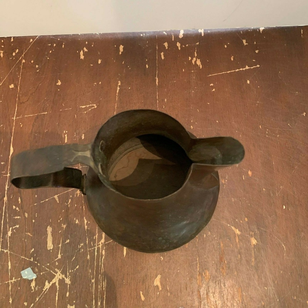 Antique Privative Copper Pitcher Farmhouse Country