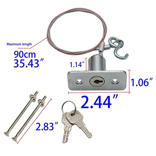 Emergency Garage Door Release Kit, Quick Disconnect Lock with 2 Keys