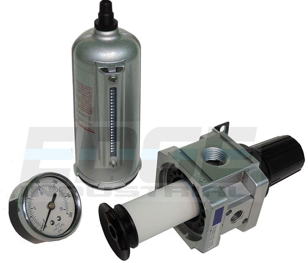 HEAVY DUTY FILTER REGULATOR COMBO FOR AIR COMPRESSED COMPRESSOR PNEUMATIC, 1/2"