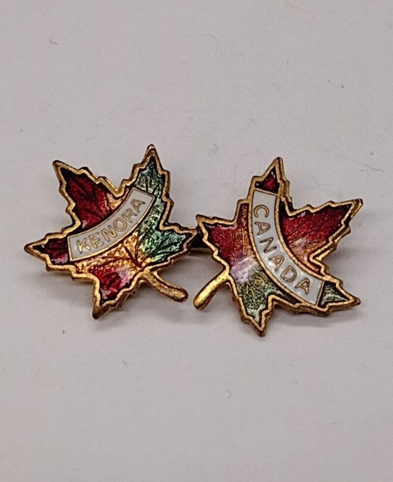 Kenora Canada Maple Leaf Souvenir Lapel Pin