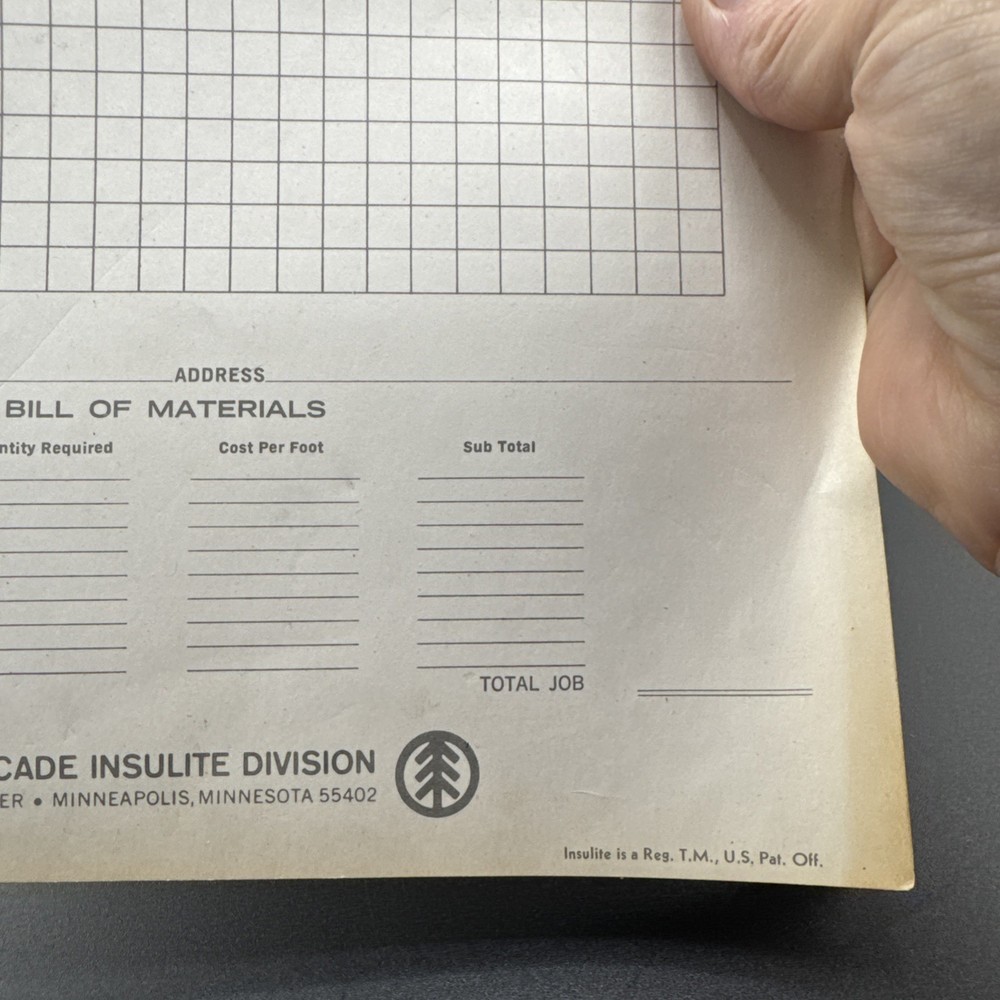 INSULITE SUSPENDED GRID CEILING GRID NOTEPAD
