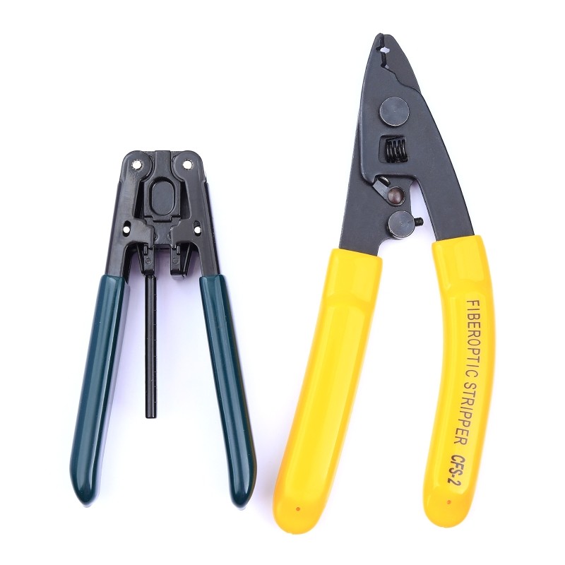 Cold FTTH Tool Kit Power Meter Visual Fault Locator Fiber Cleaver Stripper