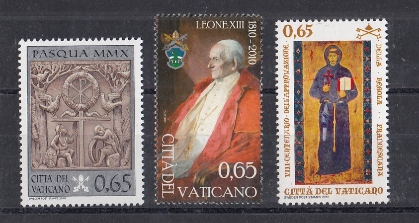 Vatican 1665 + 1673 + 1680 - 3 issues from 2010 ** (mnh)
