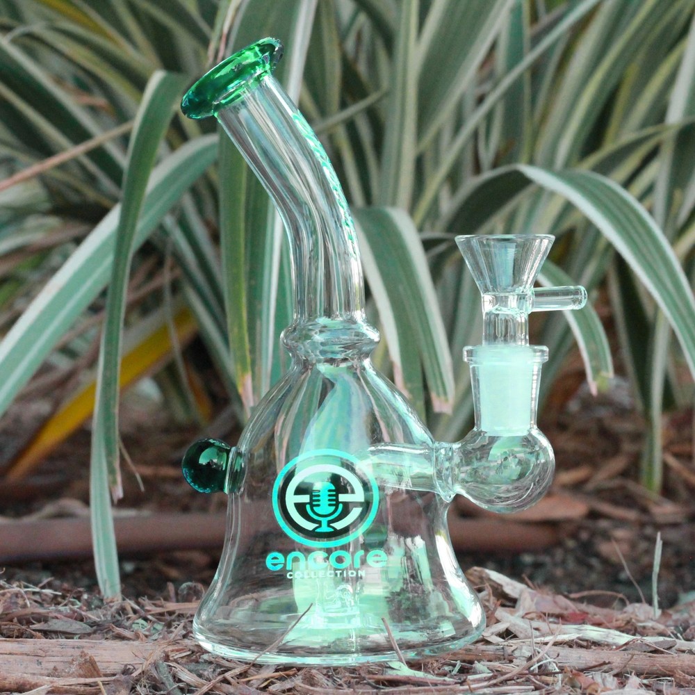 6" Mini Beaker Fixed Popped Hole Diffy Assorted Color Lip Tobacco Hookah Bong