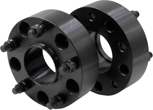 2 Pcs Wheel Spacers Adapter Hub Centric 5x5.5 2.00" Thick - 2 Pack Black