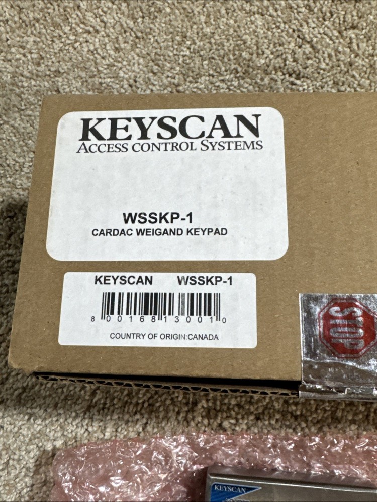Keyscan Access Control Systems Number Push Button Keypad Panel WSSKP-1
