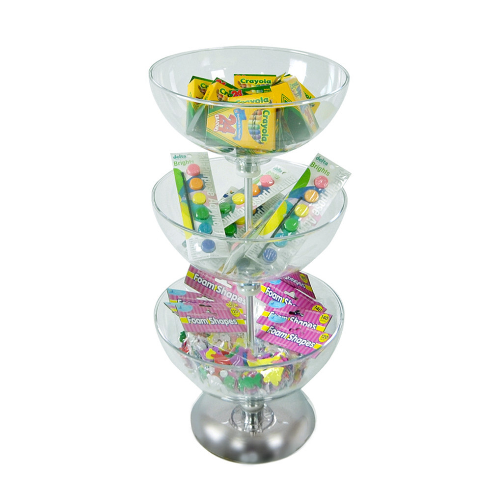 Azar Displays Three-Tier 12", 12" & 12" Bowl Display