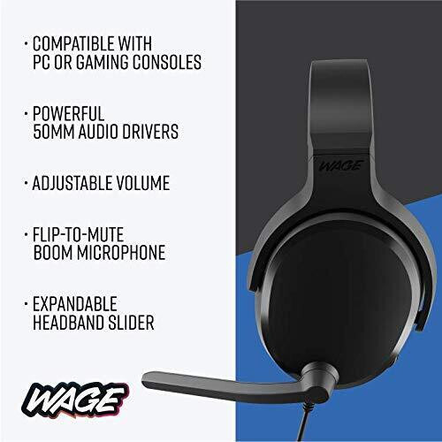Wage Universal Gaming Headset - Black/Blue New