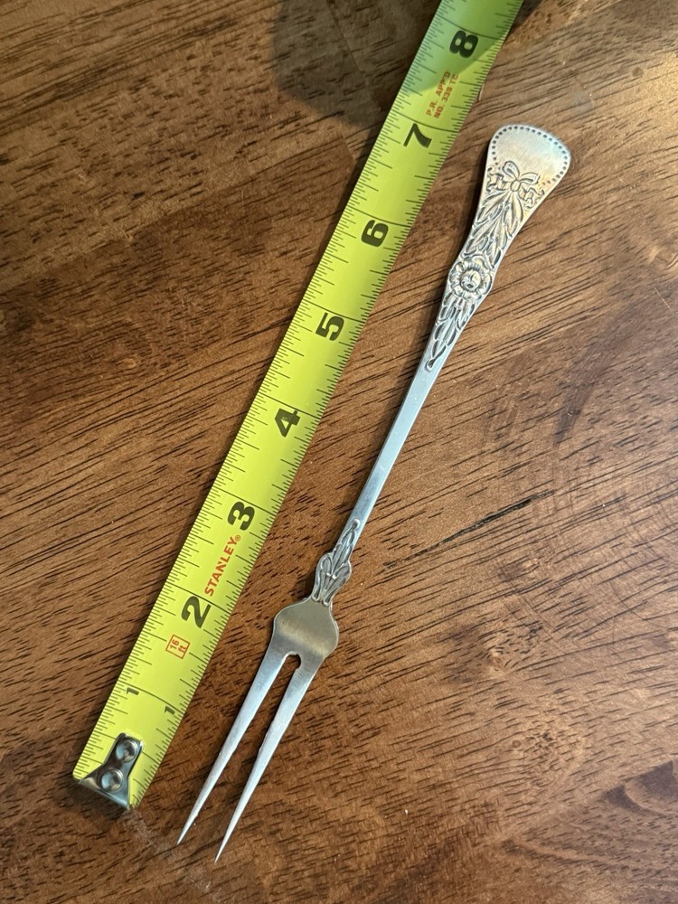 Magnus Aase 830s Norwegian Silver Pierced Handle Fork