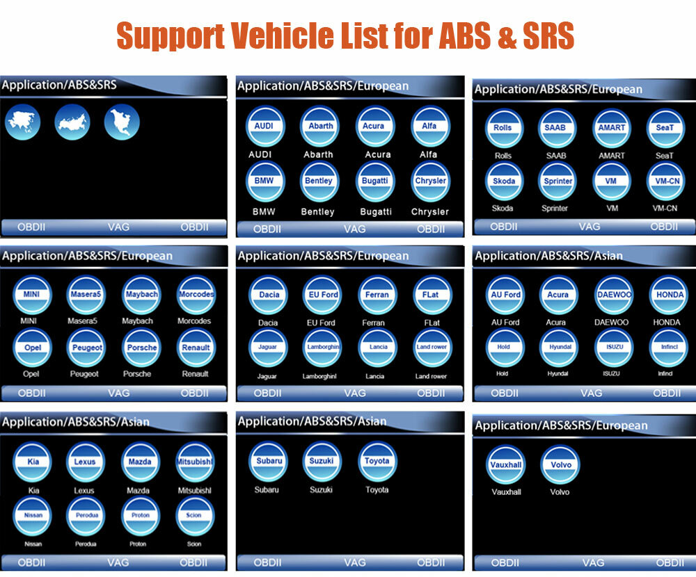 AD610 ABS SRS SAS Reset Engine Diagnostic Tool ANCEL AD610 Plus Auto Scanner