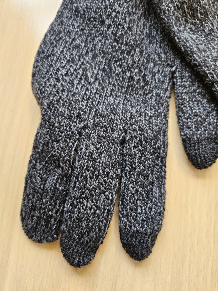 Alfani Solid One Knit Touchscreen Men's Winter Gloves Black O/S