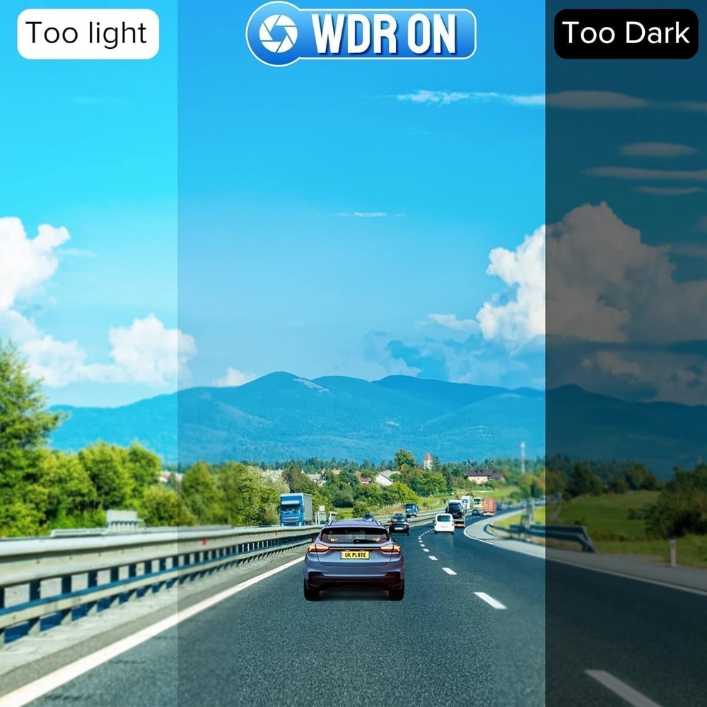 1080P Dual Dash Camera for Cars - Front & Inside with Night Vision & G-Sensor