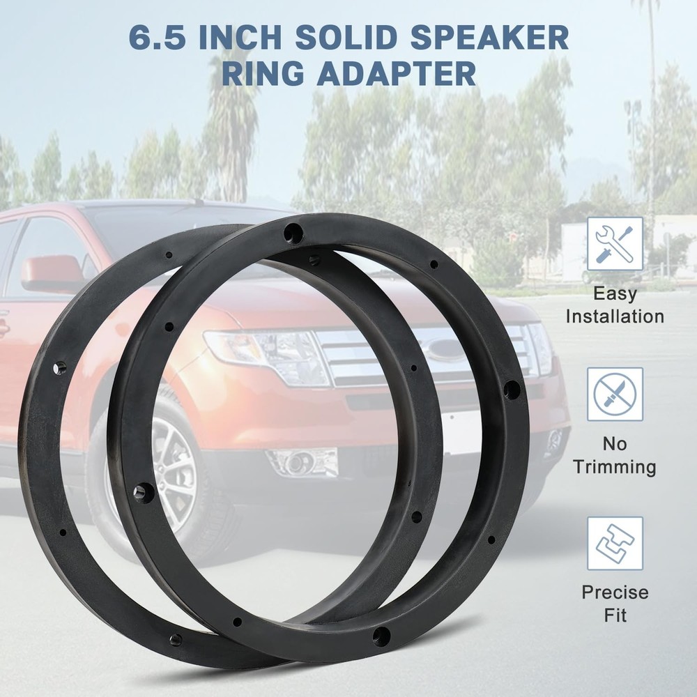 6.5 Speaker Spacer, Solid Plastic Car Door Speaker Ring Mounting Bracket with...