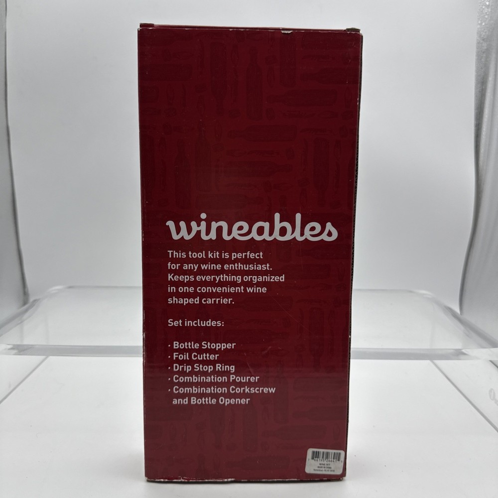 Wineables Wine Bottle Corkscrew and Accessory Set New In Box