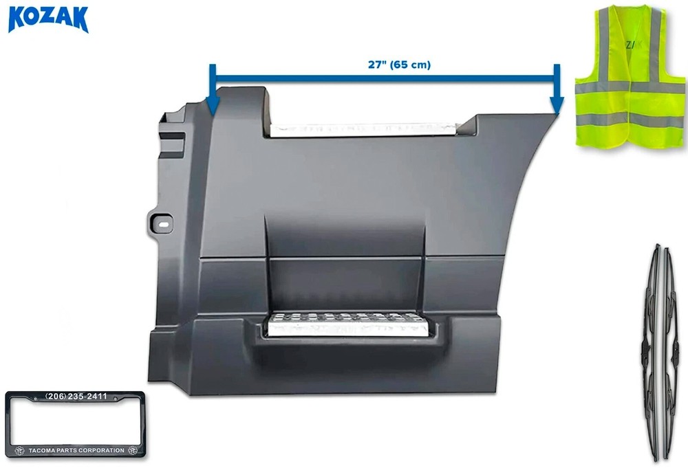 Rear Step Side Fairing Panel Left 27" (65 cm) Compatible with Volvo VNL 2018+
