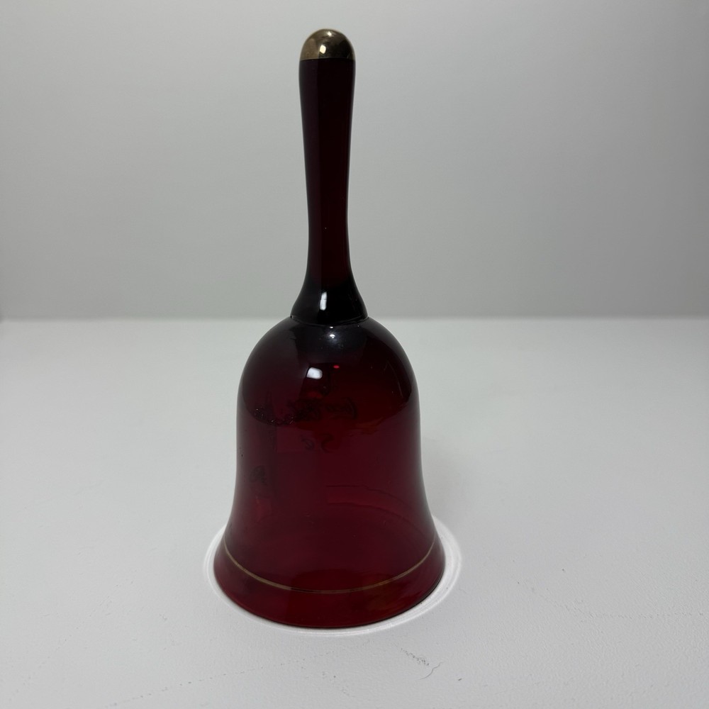 Vintage Coca-Cola 5 Cents Dinner Bell, Ruby Red Glass