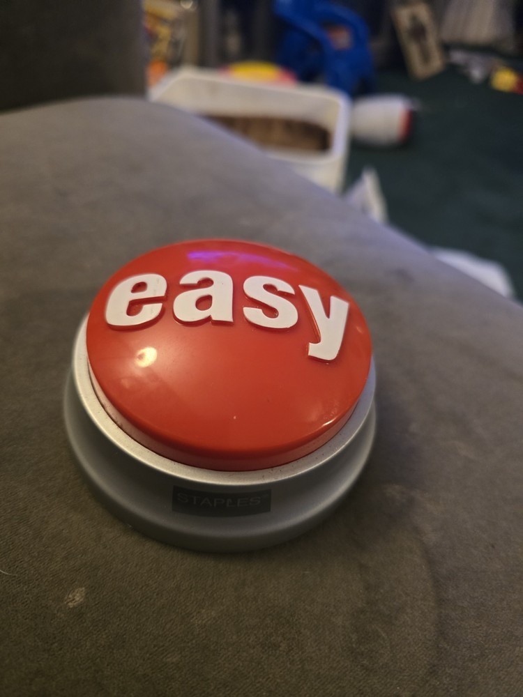 Staples “That was Easy” Red Button, tested & Works