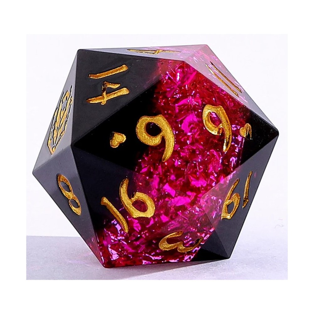 HYMGHO Sharp Edge Resin Dice Captured Magic Poly Set - Radiant Path (7) New