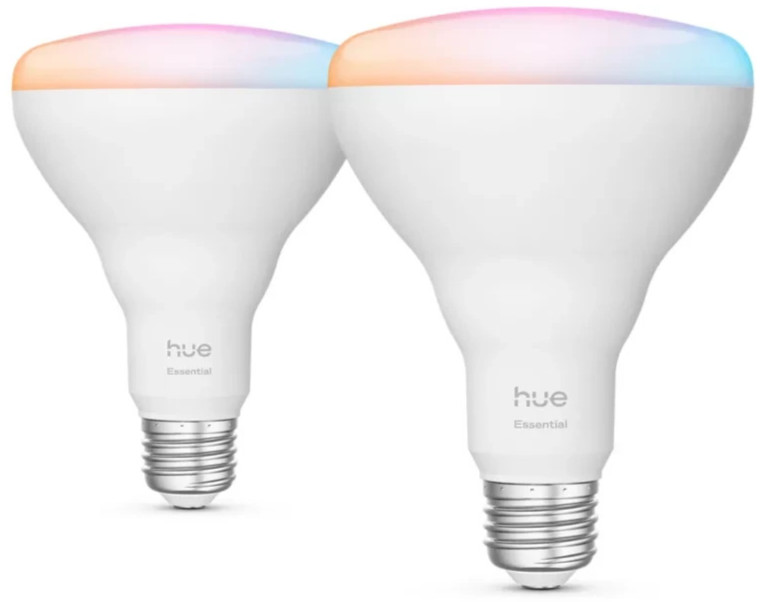 Philips Hue Essential BR30 - E26 Smart LED Bulb 2-Pack 650lm Color