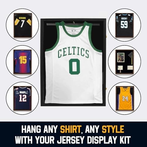 Jersey Frame Display Case ,Jersey Shadow Box with 98% UV Protective Acrylic D...