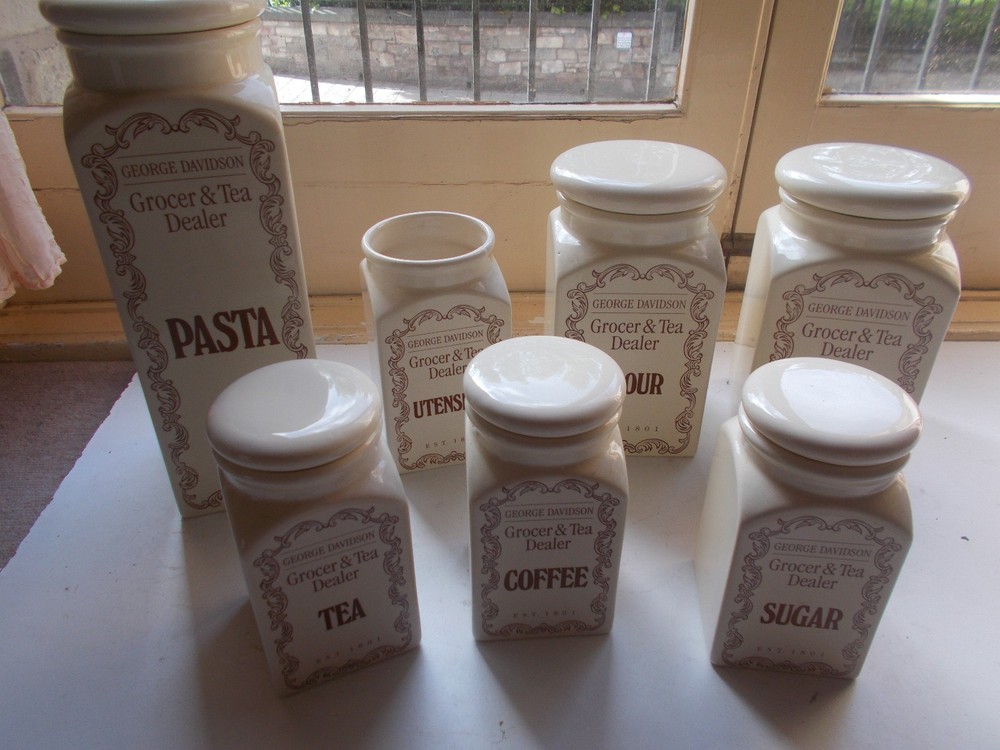 Probus Quality Ceramic Kitchen Storage Canisters Various   " George Davidson"