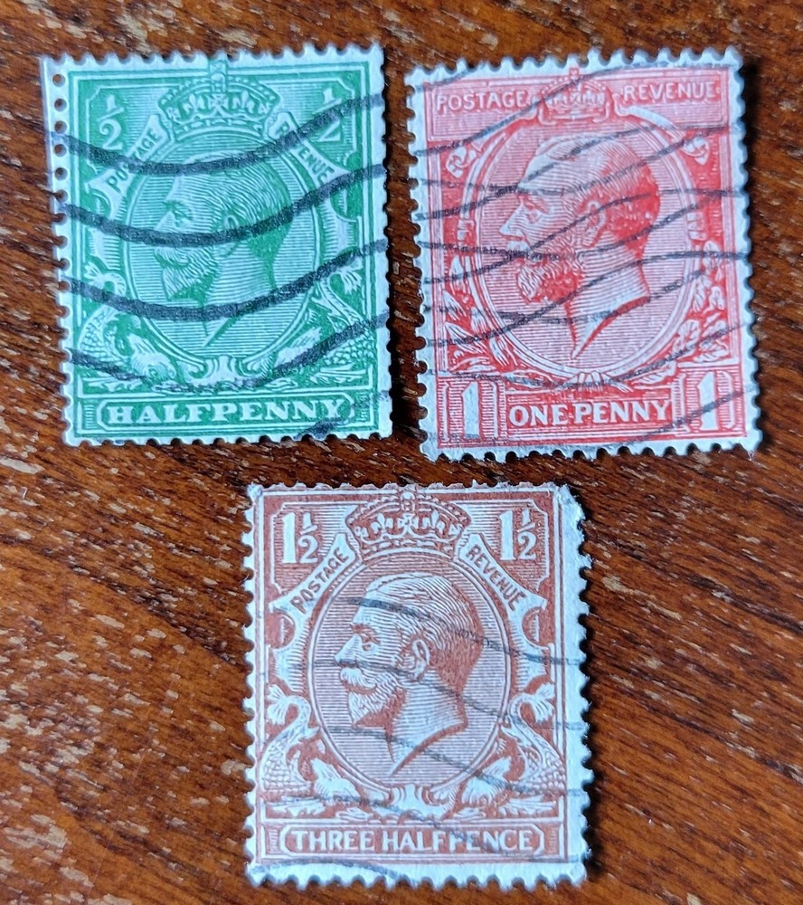 Great Britain Scott 187-189 - Used George V - 1924