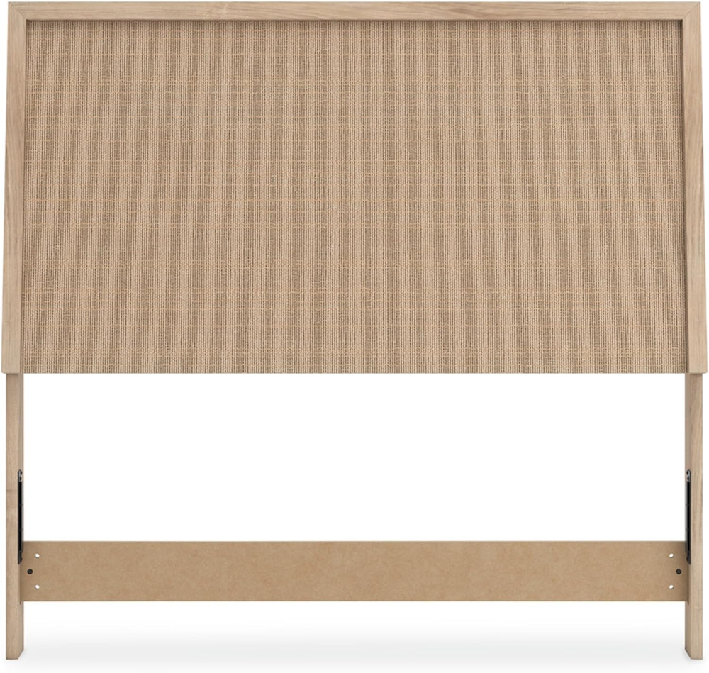Cielden Full Beige Contemporary Panel Headboard for Modern Bedrooms